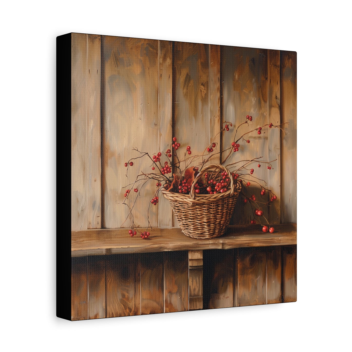 Basket of Bittersweet Matte Canvas, Stretched, 1.25"
