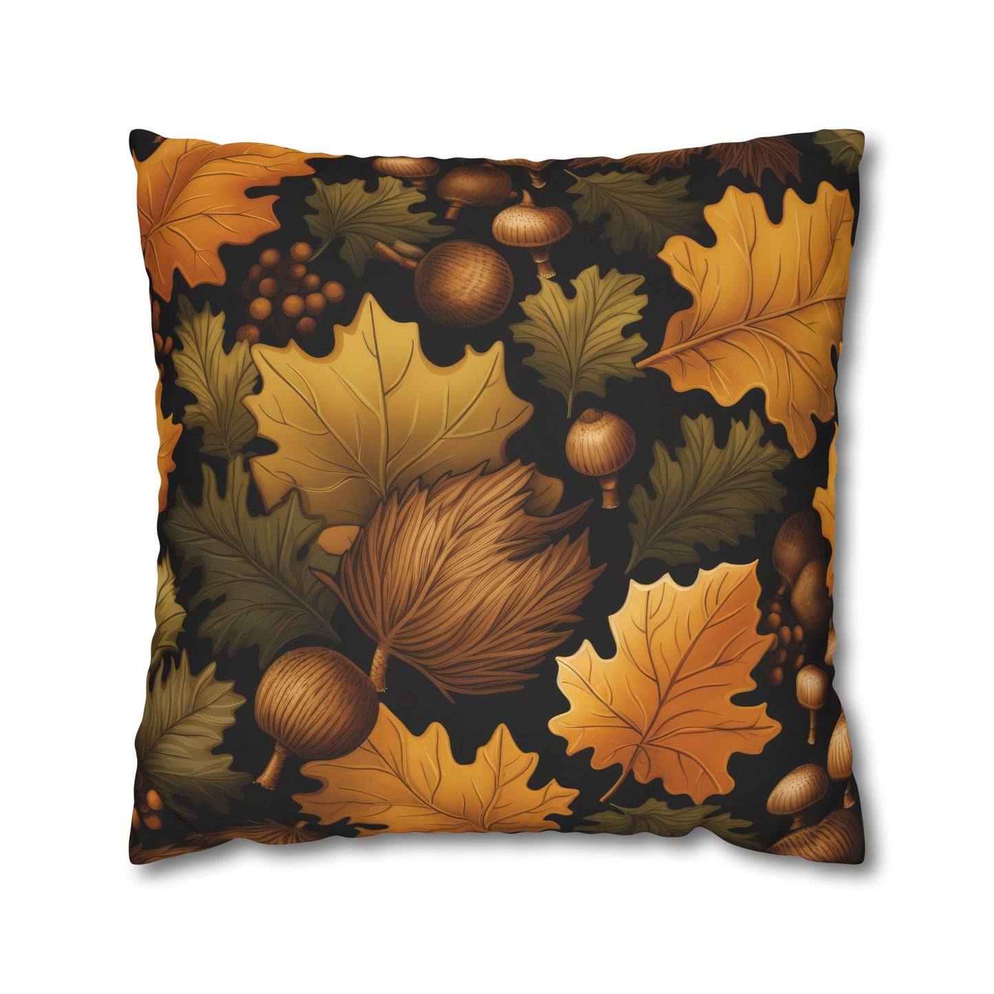 Fall Foliage Square Poly Canvas Pillowcase