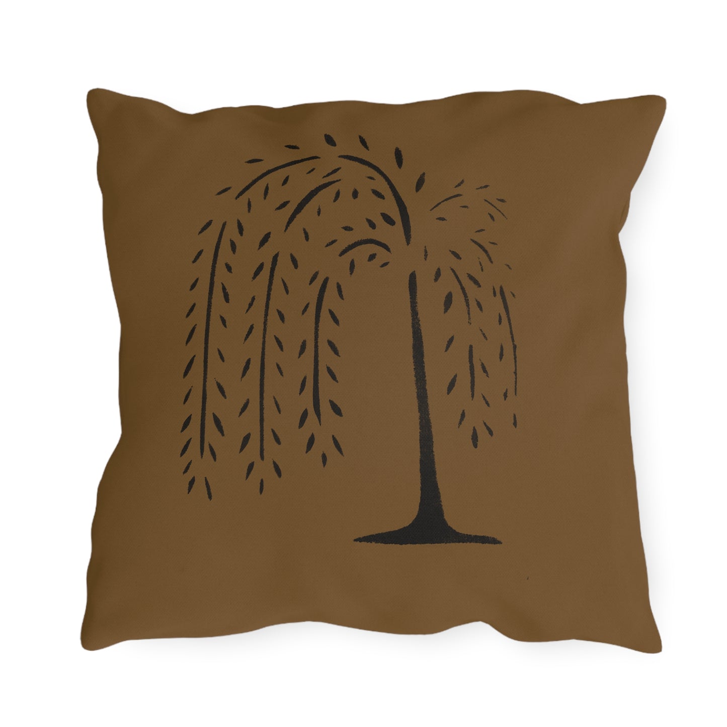 Willow Black on Dark Gold Outdoor Pillows