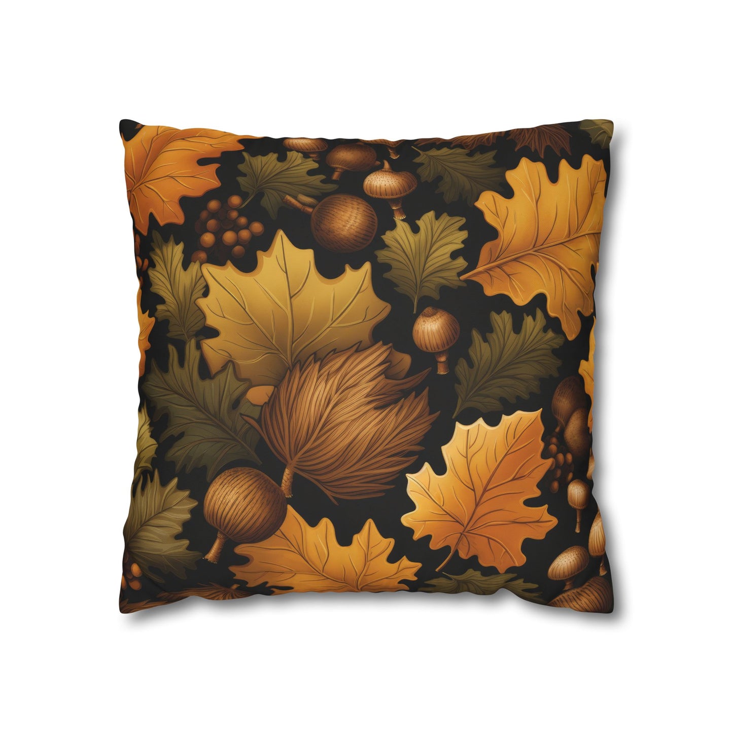 Fall Foliage Square Poly Canvas Pillowcase