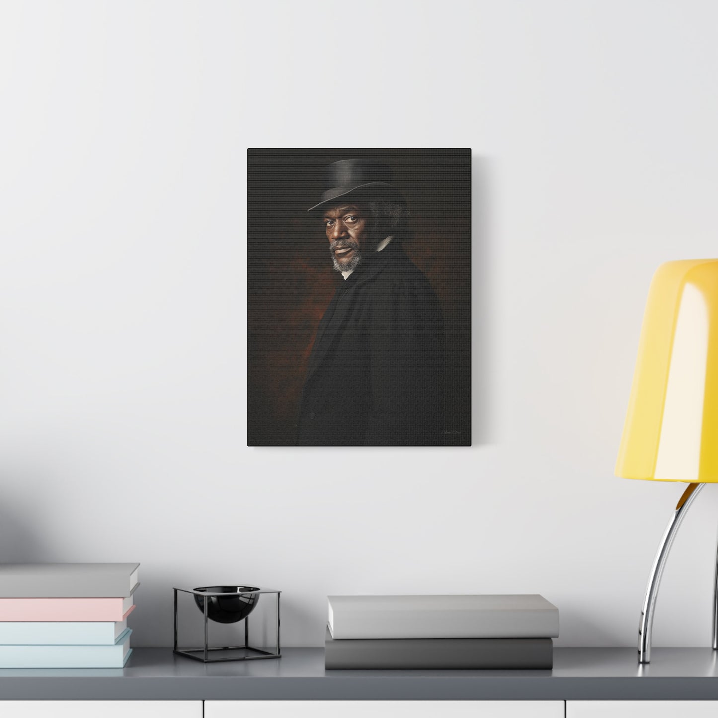 Frederick Elegant Stretched Canvas Art - Iconic Portrait on Matte Finish