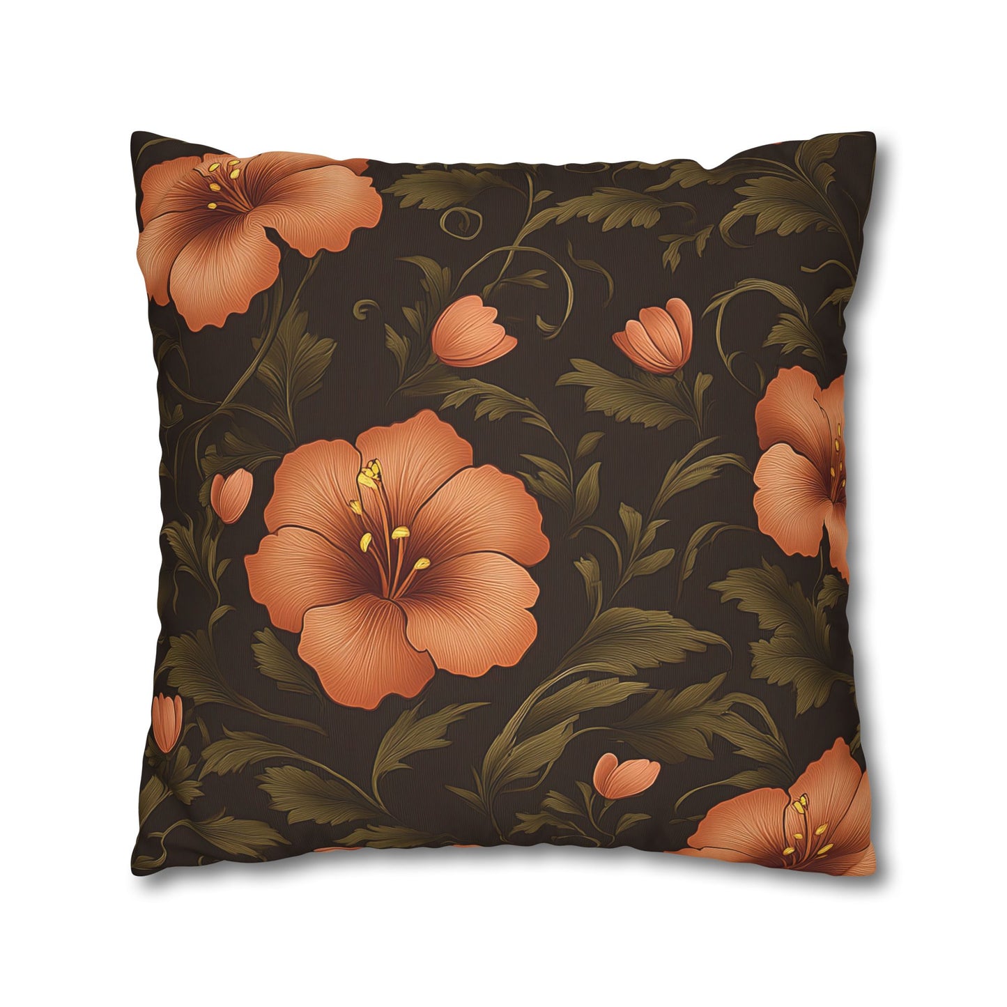 Floral Boho Pillowcase - Cozy Floral Decor for Home, Vintage Gift, Spring Decor, Sofa Cushion Cover, Bohemian Style