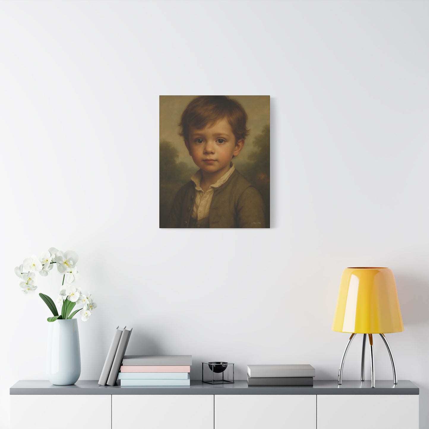 Vintage Child Portrait Canvas Print, Charming Artwork, Home Decor, Gift for Parents, Nursery Wall Art, Classic Style