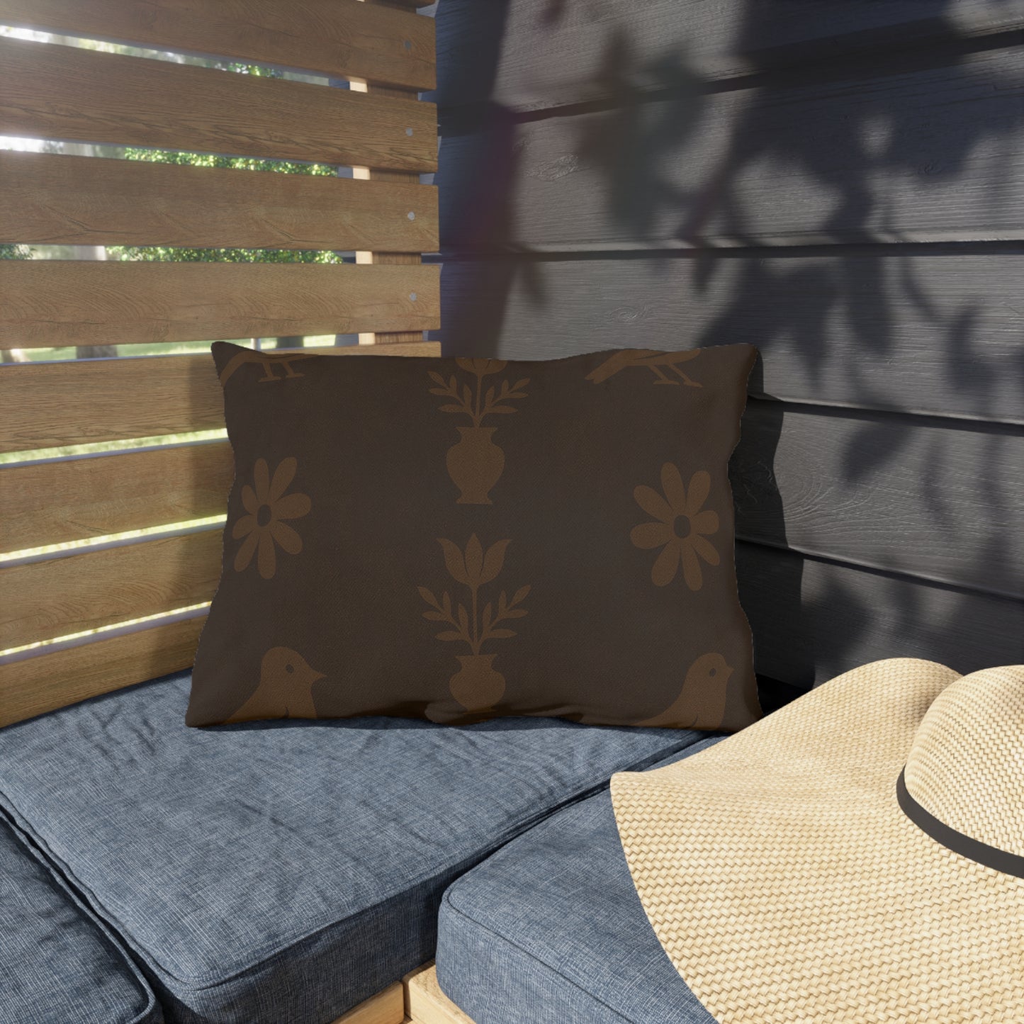 Chic Outdoor Pillows for Cozy Patios, Garden Decor, Seasonal Celebrations, Bird & Floral Design, Boho Throw Cushions