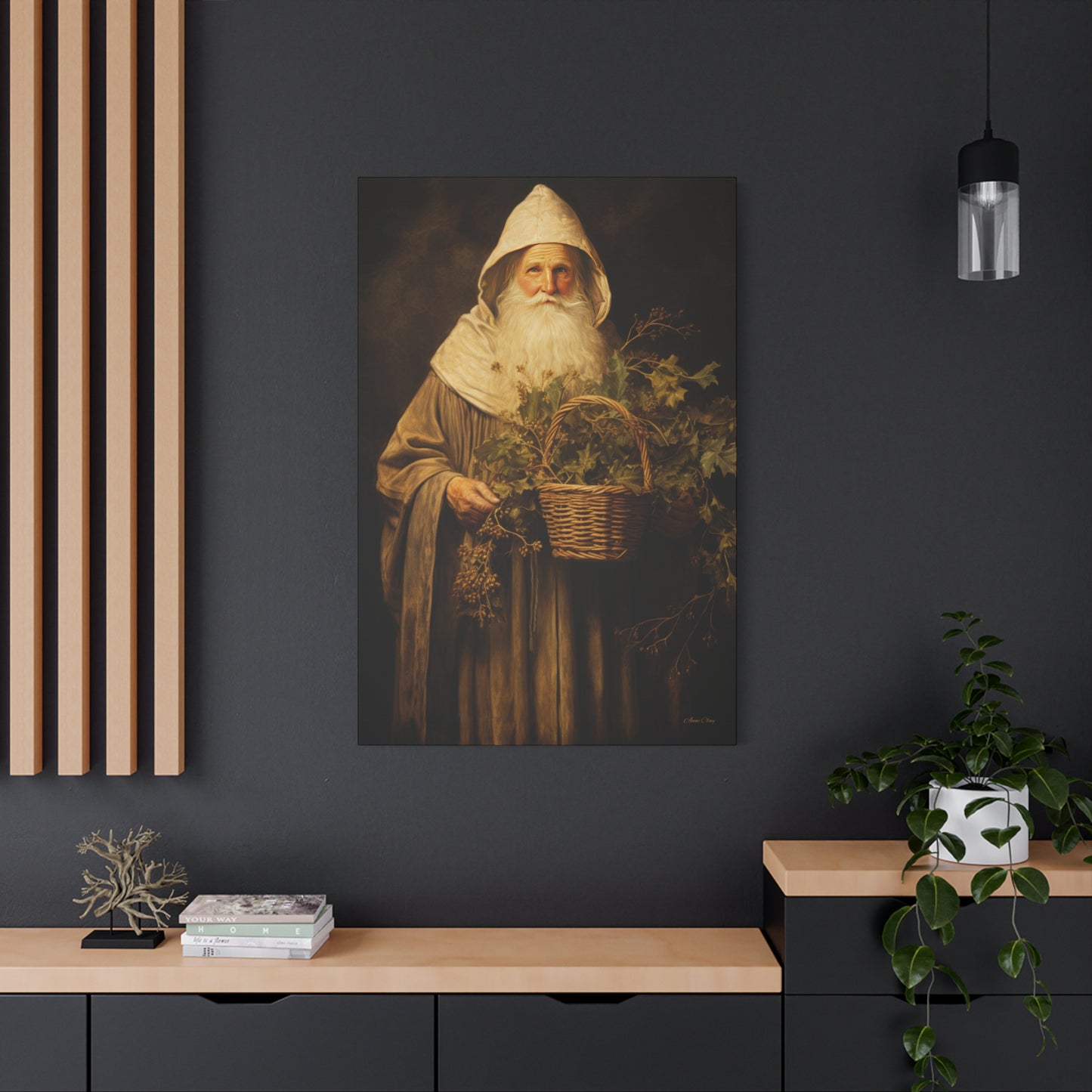 Gentle Santa Matte Canvas, Stretched, 1.25"