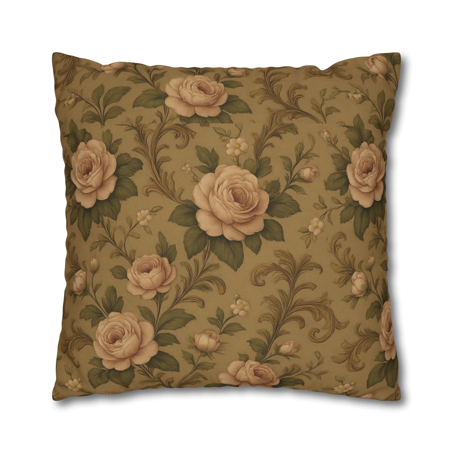Vintage Floral Pillowcase, Decorative Throw Pillow, Cozy Home Decor, Gift for Her, Rustic Living Room Accent
