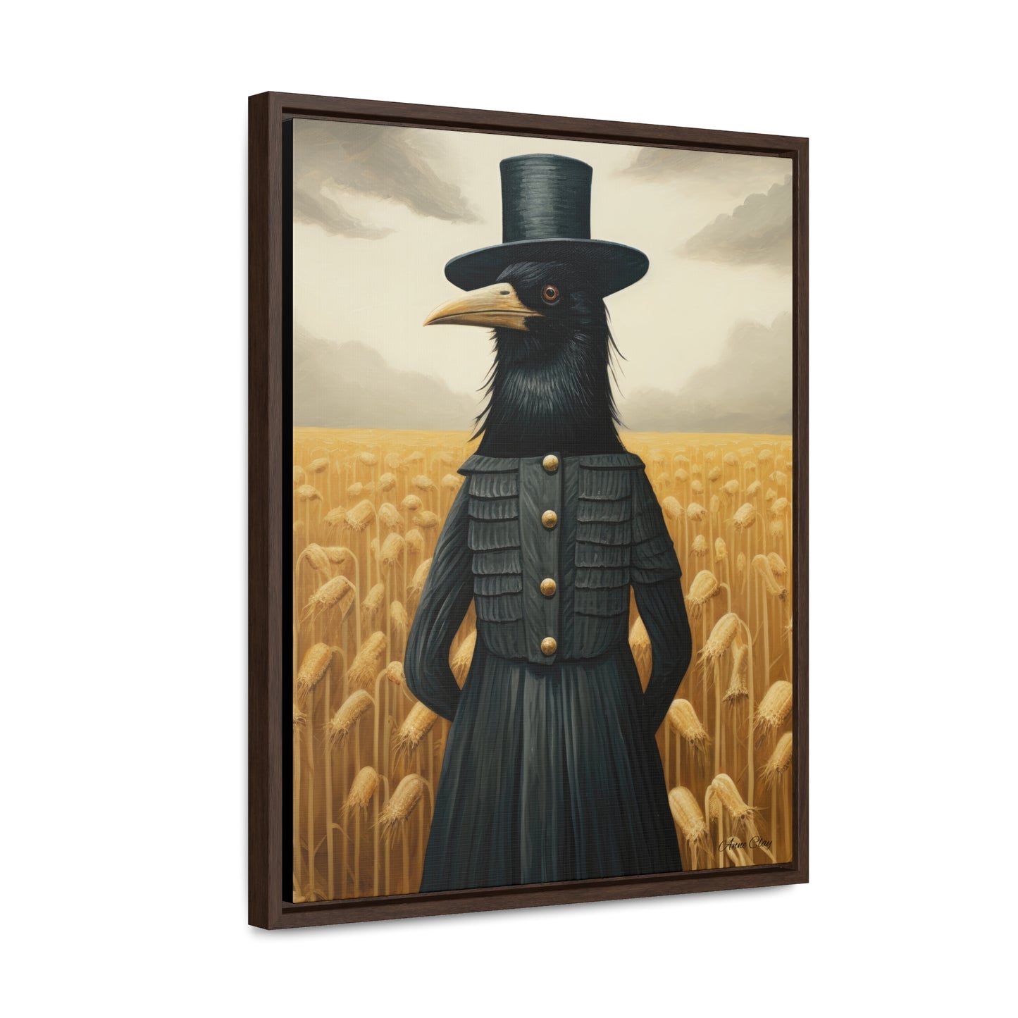 Framed Proper Crow Gallery Canvas Wraps, Vertical Frame