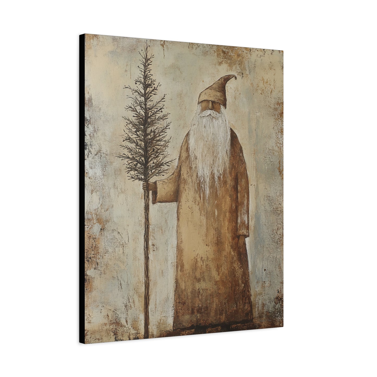 Twiggy Santa Matte Canvas, Stretched, 1.25"