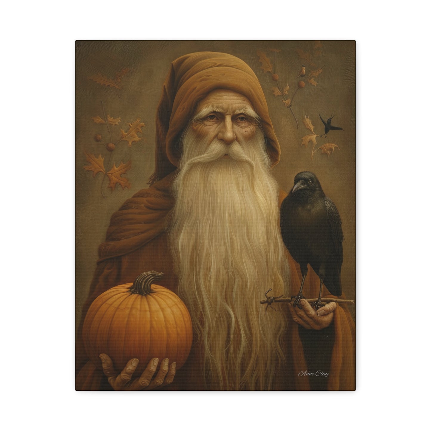 Mystical Fall Canvas Art, Autumn Decor, Nature Wall Art, Halloween Home Decor, Gift for Harvest Season