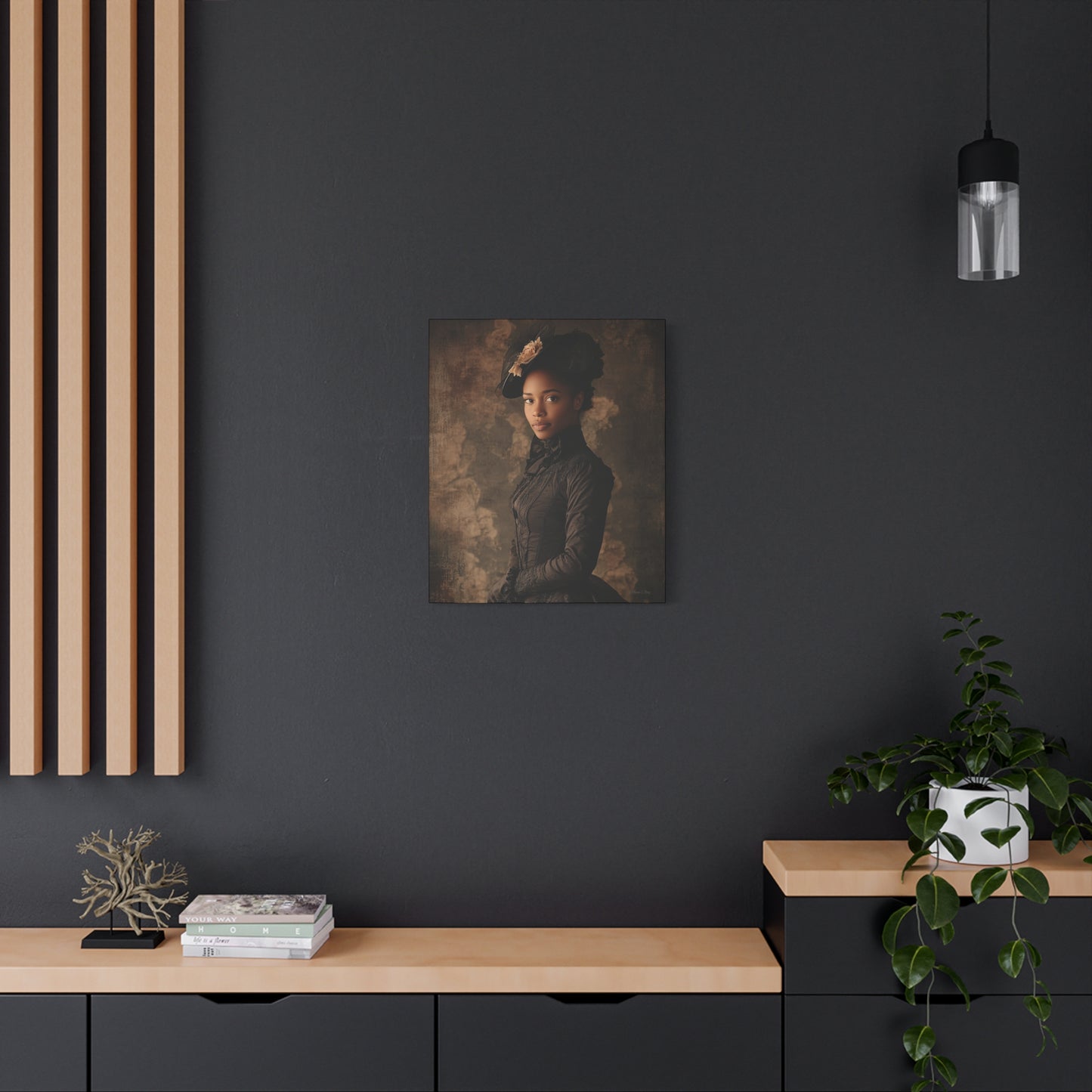 Virtue Elegant Vintage Canvas Art Print - Timeless Portrait Decor
