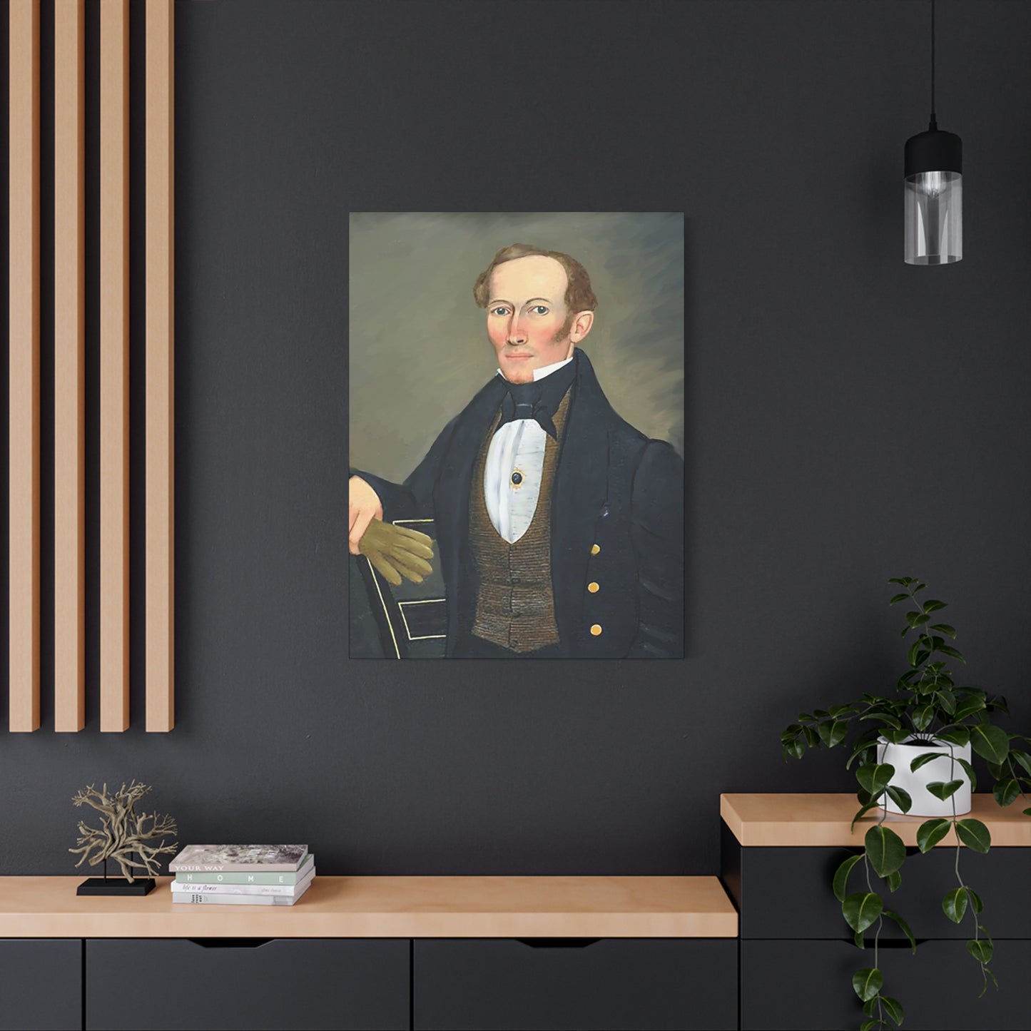 President Pearce Vintage Portrait Matte Canvas Wall Art - Classic Decor for Home