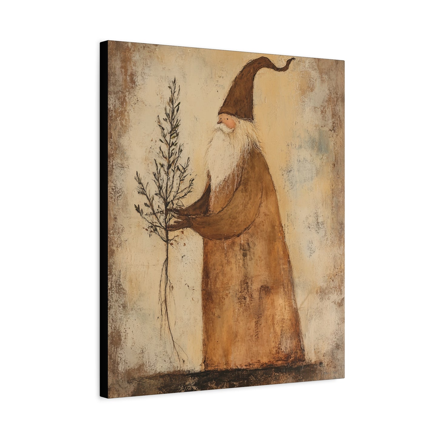 Grungy Earth Santa Matte Canvas, Stretched, 1.25"