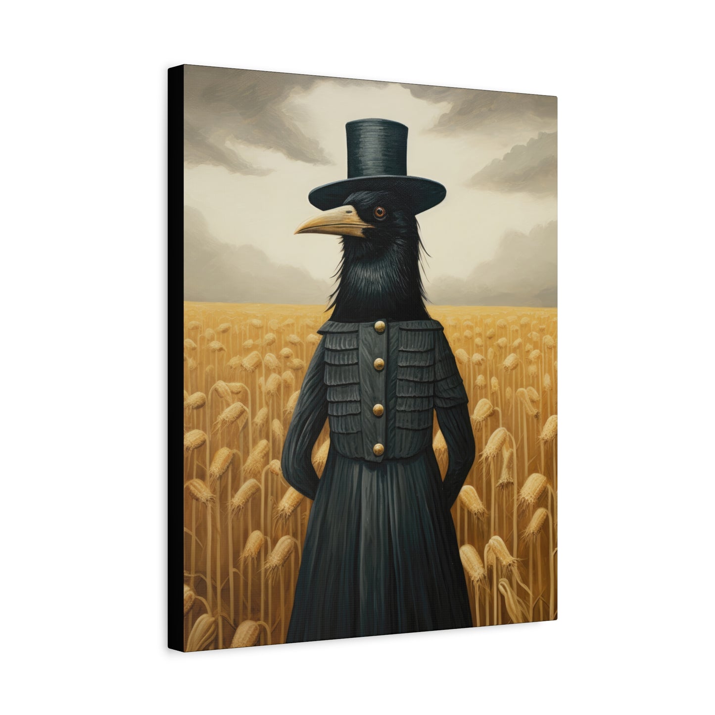 Proper Crow Mysterious Crow Art Canvas - Stretched Matte Wall Decor