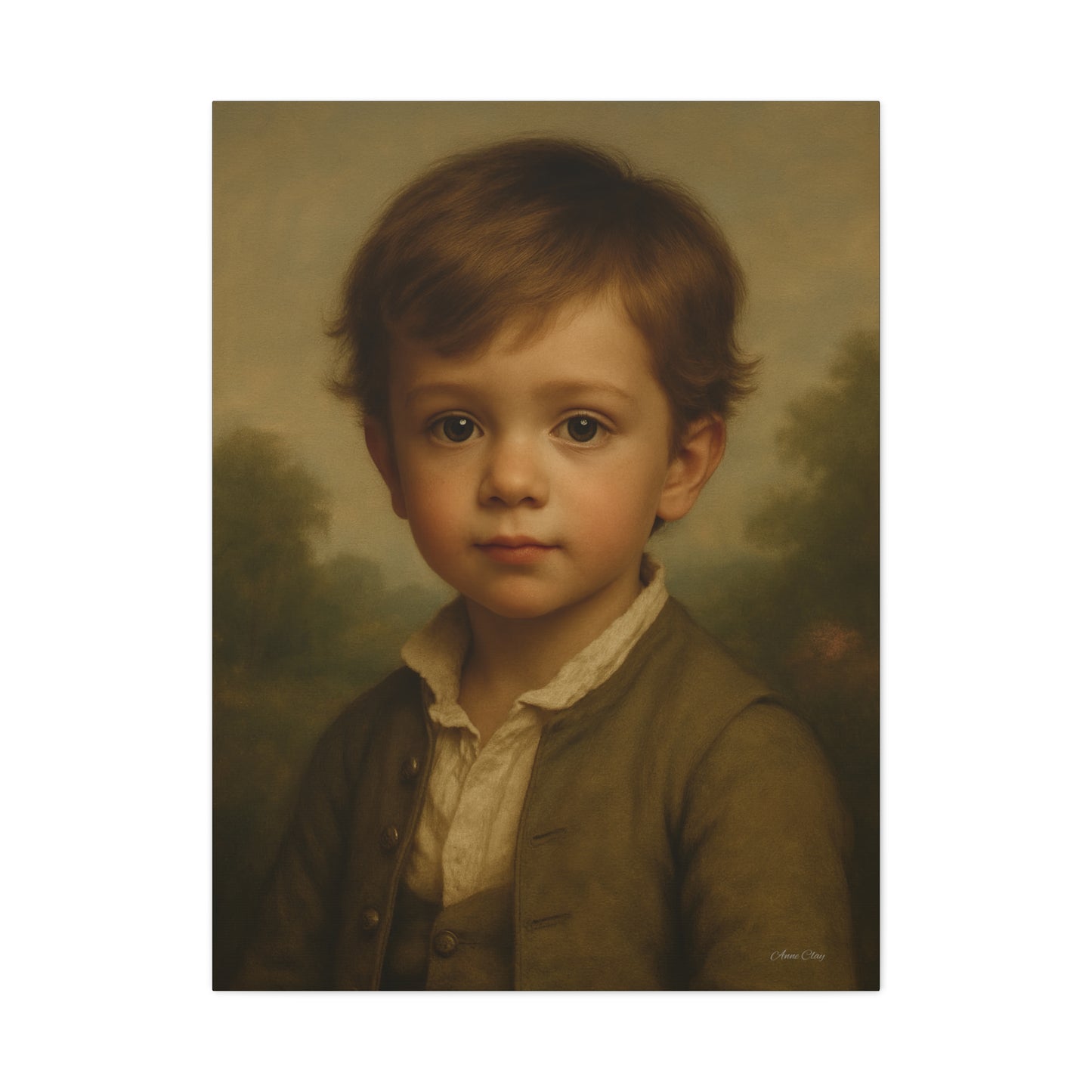 Vintage Child Portrait Canvas Print, Charming Artwork, Home Decor, Gift for Parents, Nursery Wall Art, Classic Style