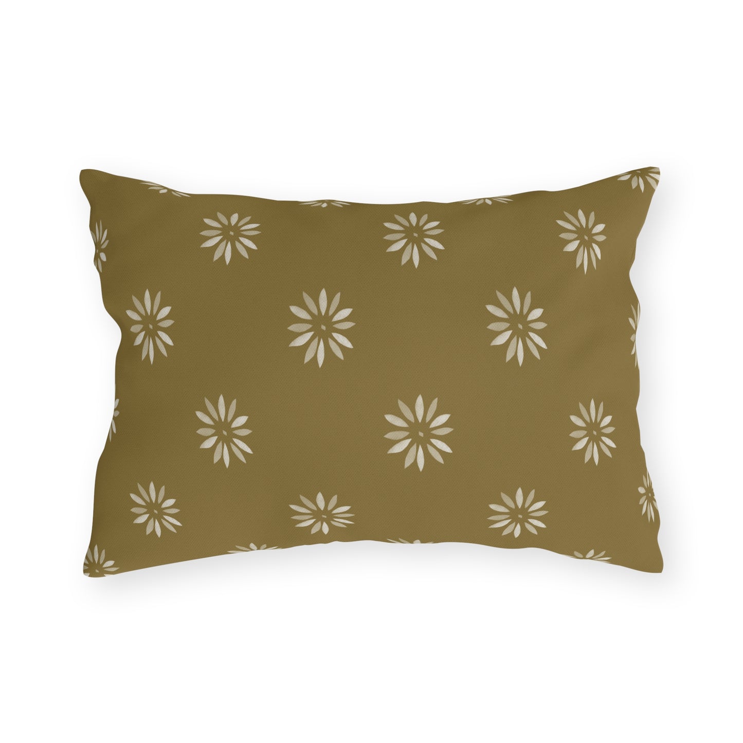 Boho Floral Outdoor Pillows - Soft Green Cushion for Patio Decor