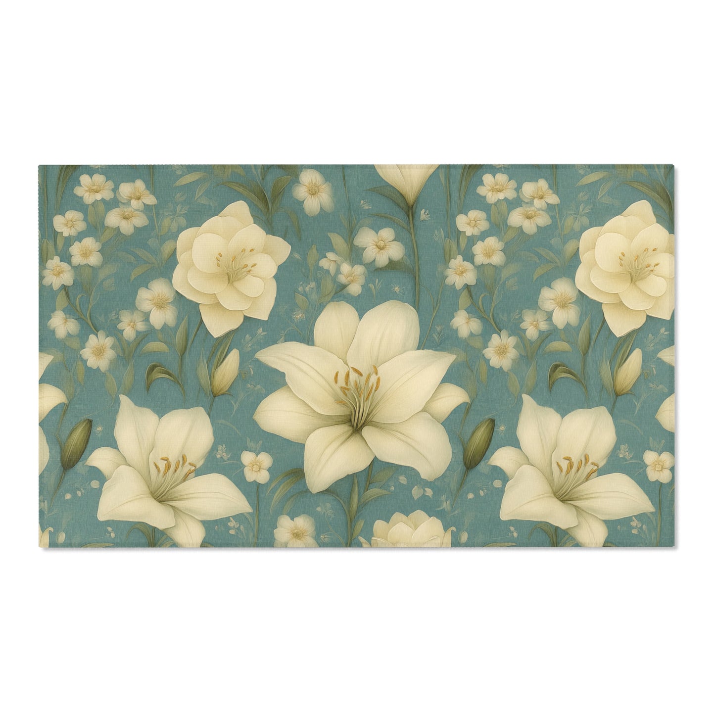 Elegant Floral Area Rug - Vintage Inspired Home Decor, Living Room Accent, Gift for Housewarming, Boho Chic Rug, Spring Decor