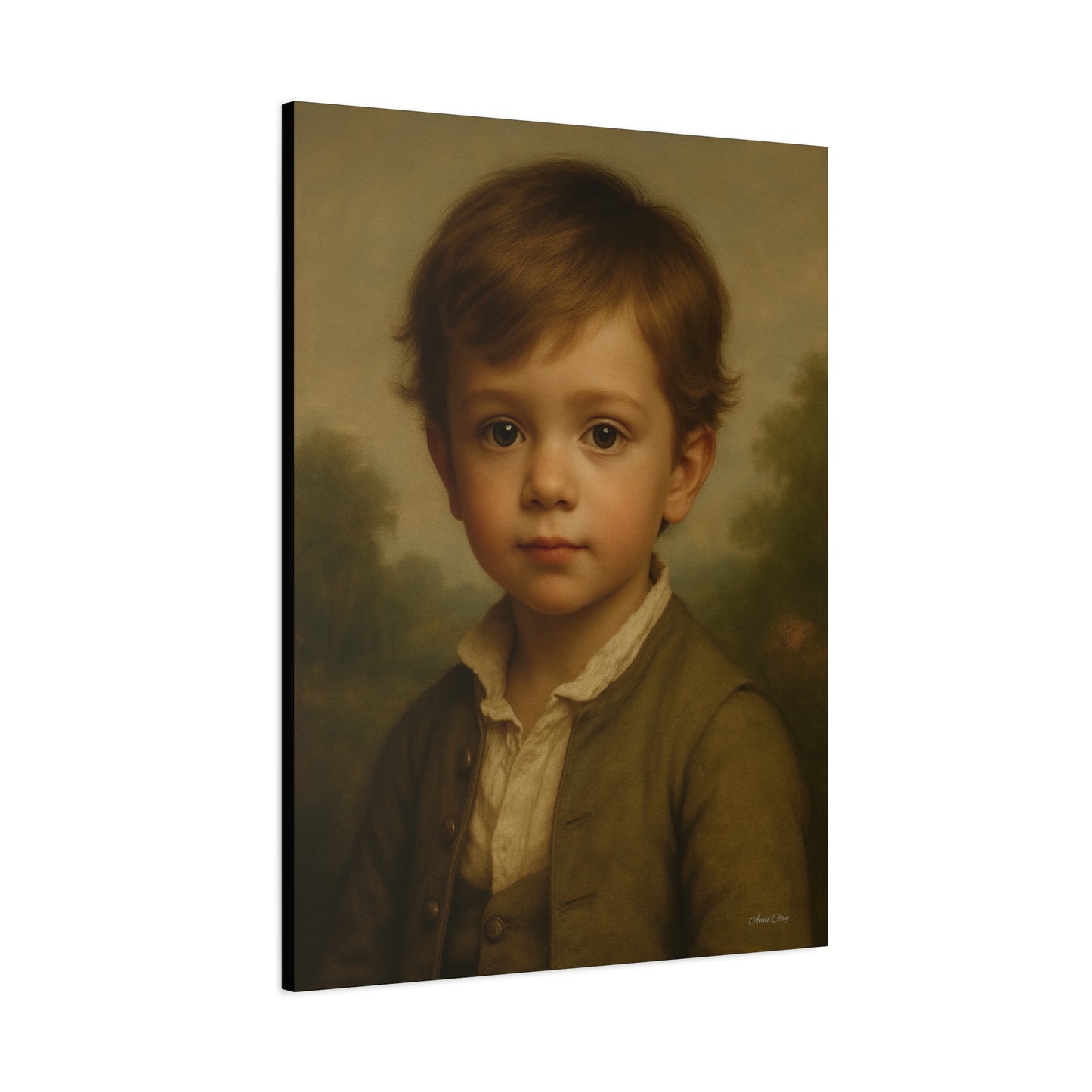 Vintage Child Portrait Canvas Print, Charming Artwork, Home Decor, Gift for Parents, Nursery Wall Art, Classic Style