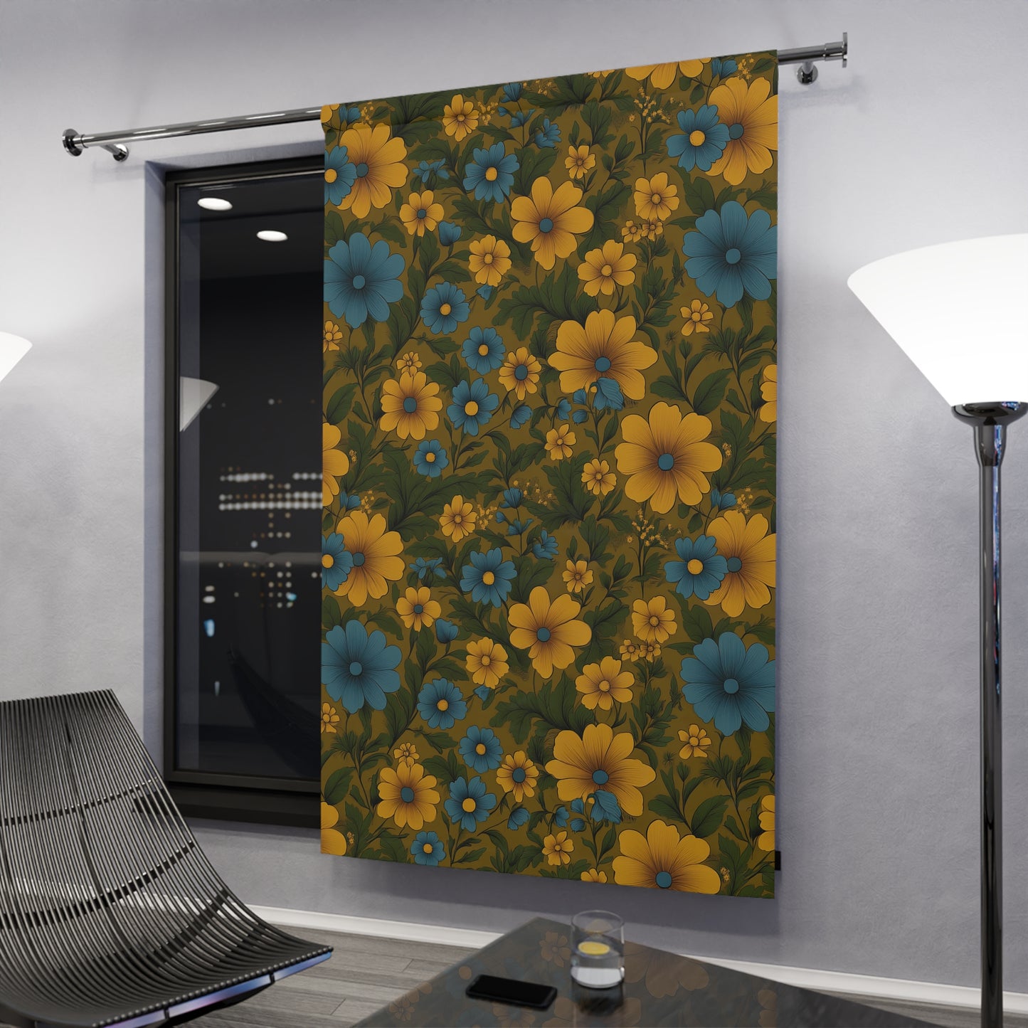 Floral Window Curtains - Boho Living Room Decor, Cozy Home Accessory, Flower Print Drapes, Brighten Up Your Space, Ideal for Spring