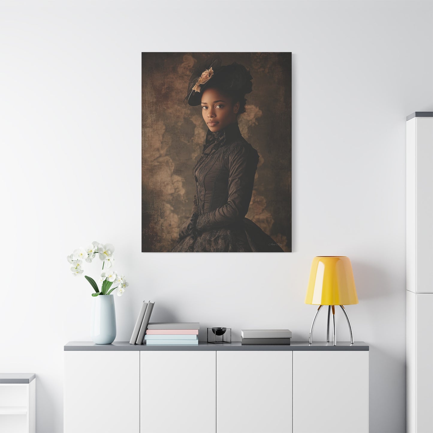 Virtue Elegant Vintage Canvas Art Print - Timeless Portrait Decor