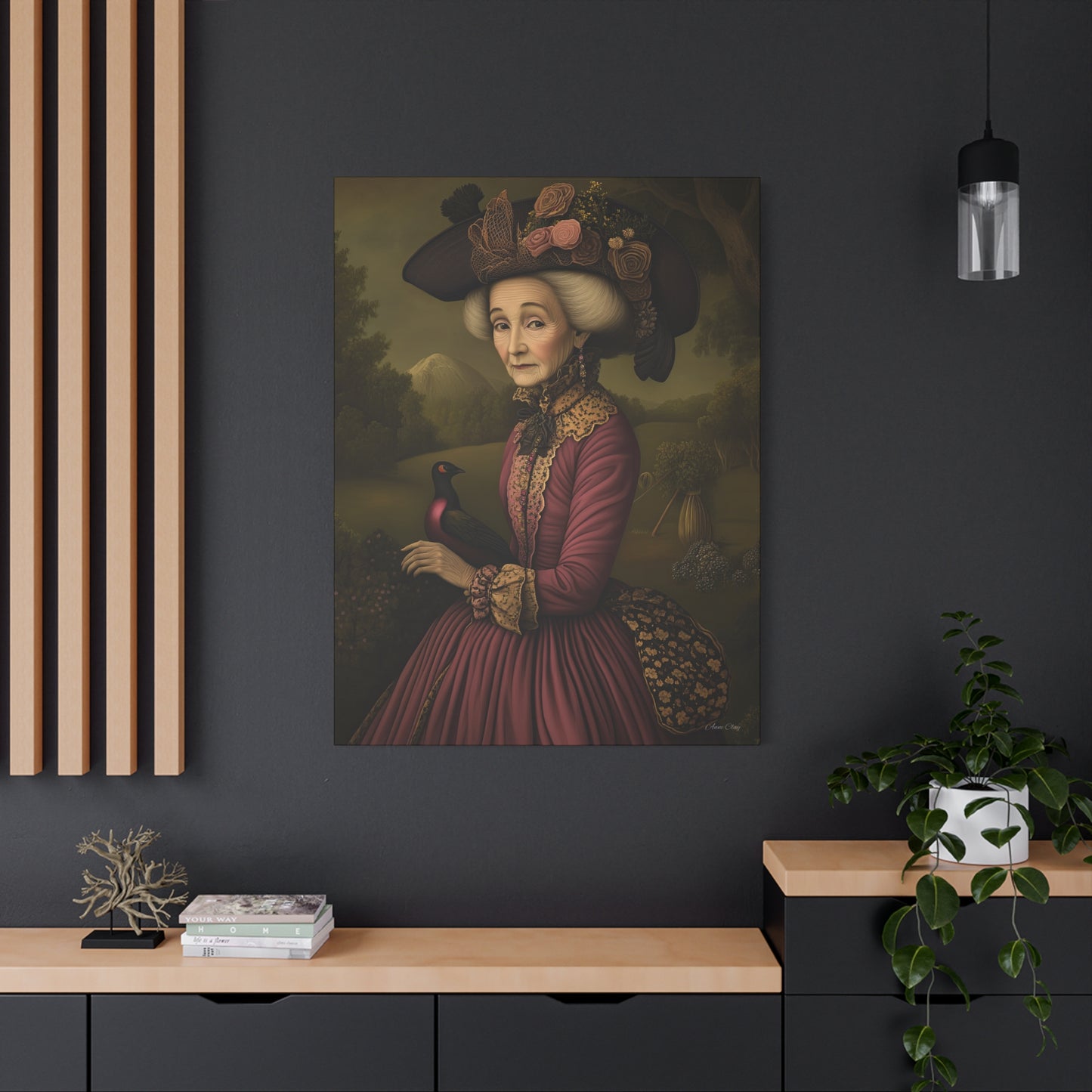 Vintage Floral Canvas Wall Art, Home Decor, Gallery Wall, Gift for Her, Elegant Art, Antique Style Decoration