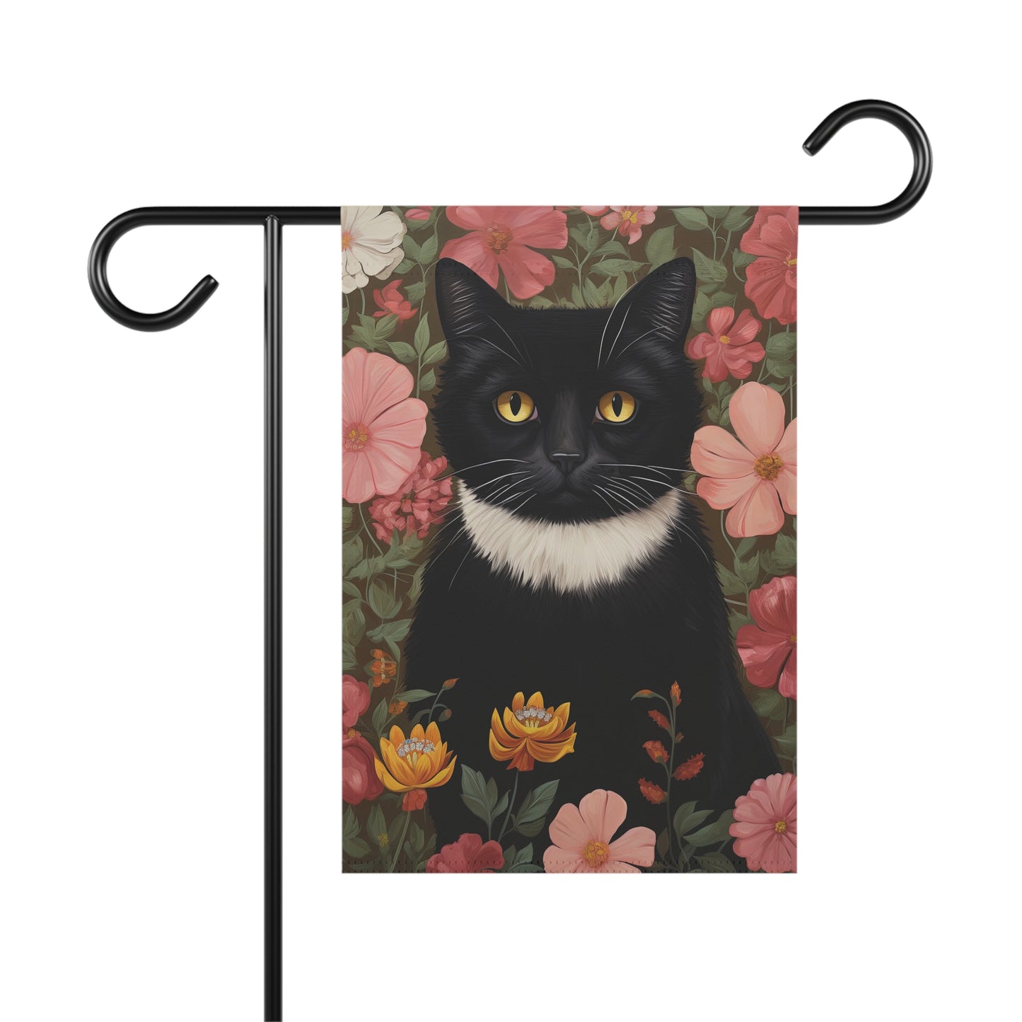 Tuxedo Garden Cat Garden & House Banner