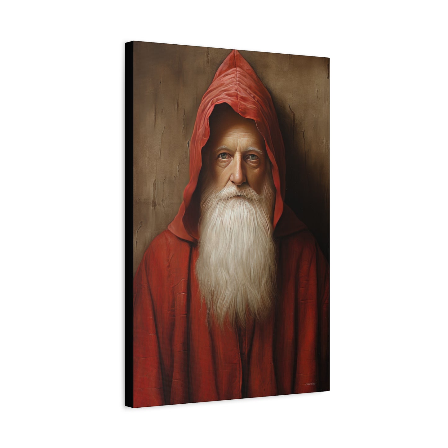 WS Mysterious Santa Matte Canvas, Stretched, 1.25"
