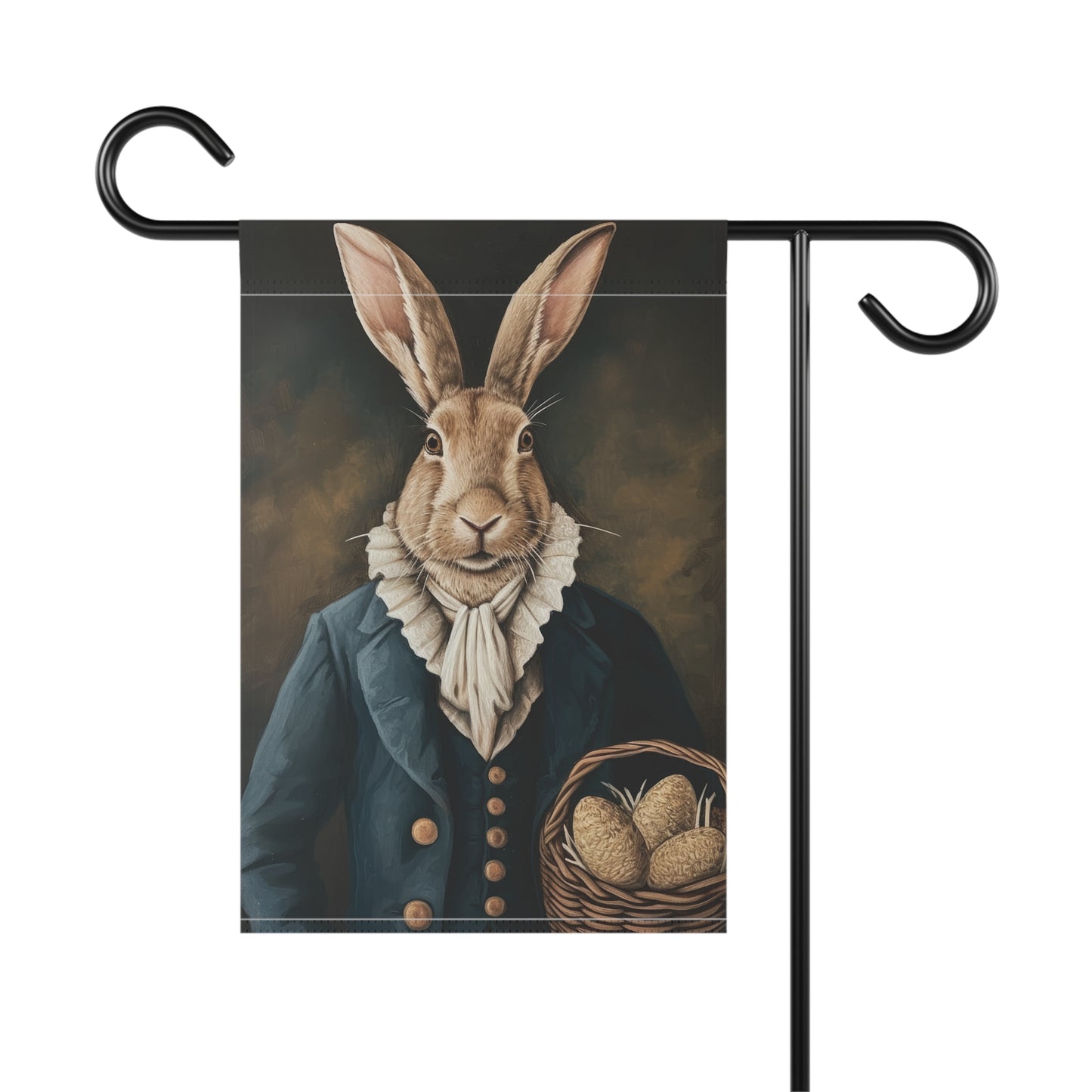 Whimsical Easter Garden Banner with Dapper Rabbit Design