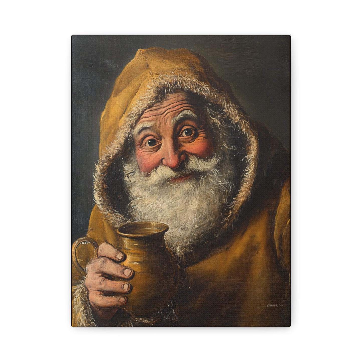 WS Tavern Santa Matte Canvas, Stretched, 1.25"