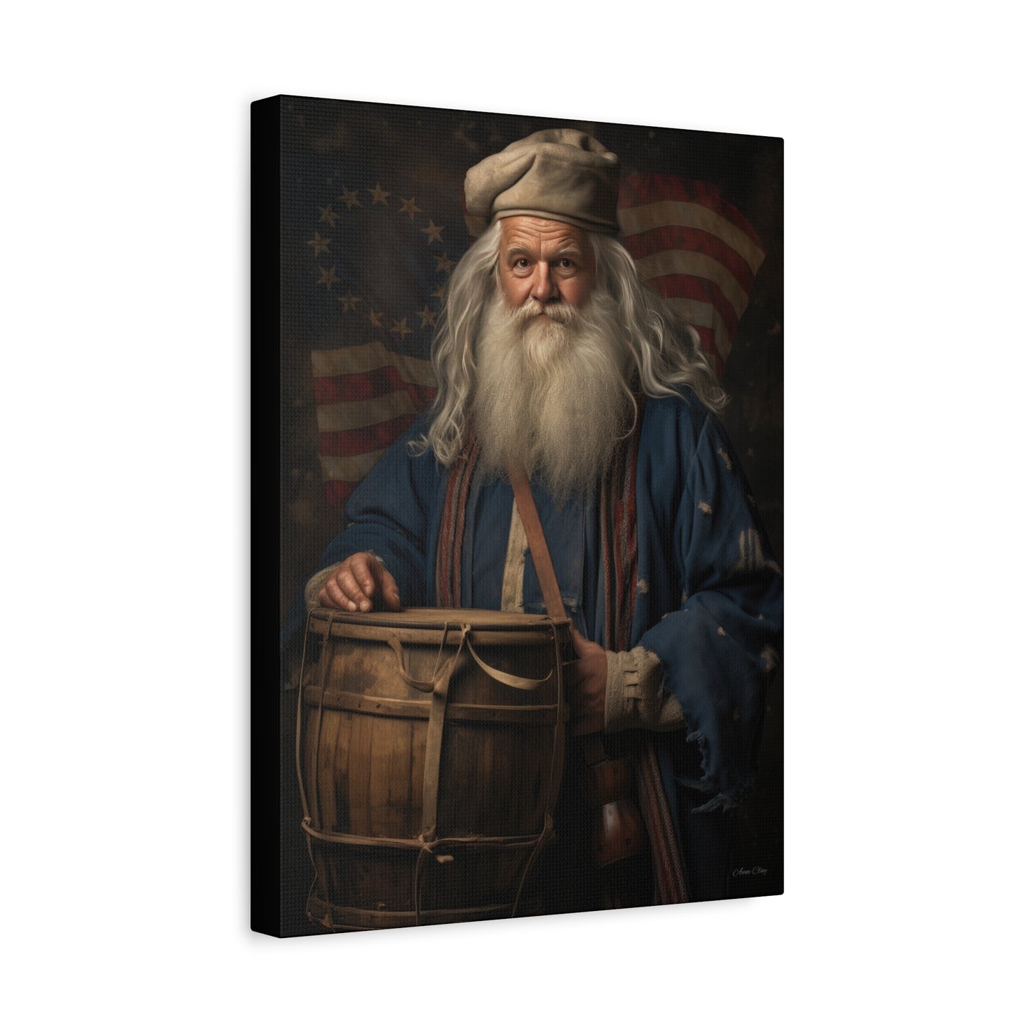 Americana Santa Matte Canvas, Stretched, 1.25"