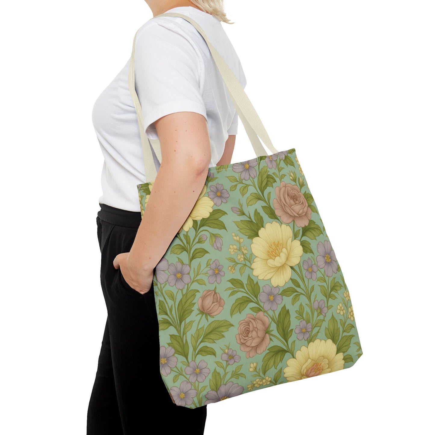 Floral Tote Bag, Eco-Friendly Shopping Bag, Casual Purse, Beach Bag, Gift for Her, Spring Summer Essentials