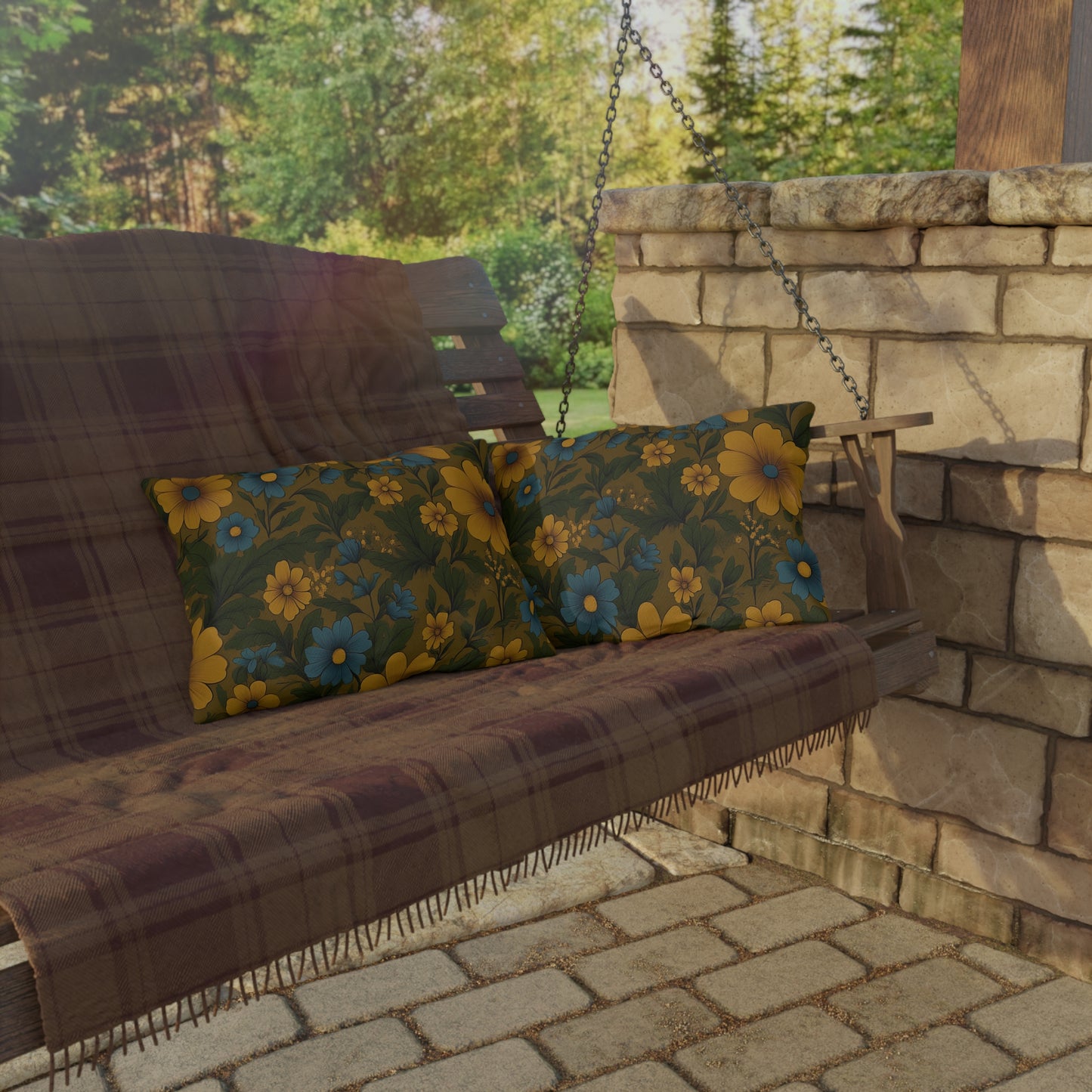 Bohemian Floral Outdoor Pillows, Vibrant Garden Decor, Patio Accessories, Spring/Summer Vibes, Outdoor Seating Style