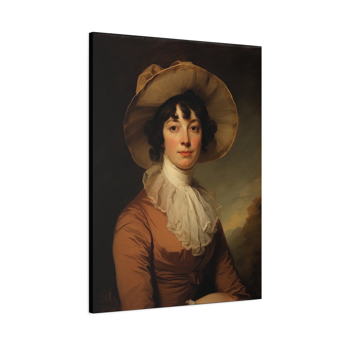 Miss Jane Early American Portrait Classic Portrait Matte Canvas Wall Art - Elegant Home Decor