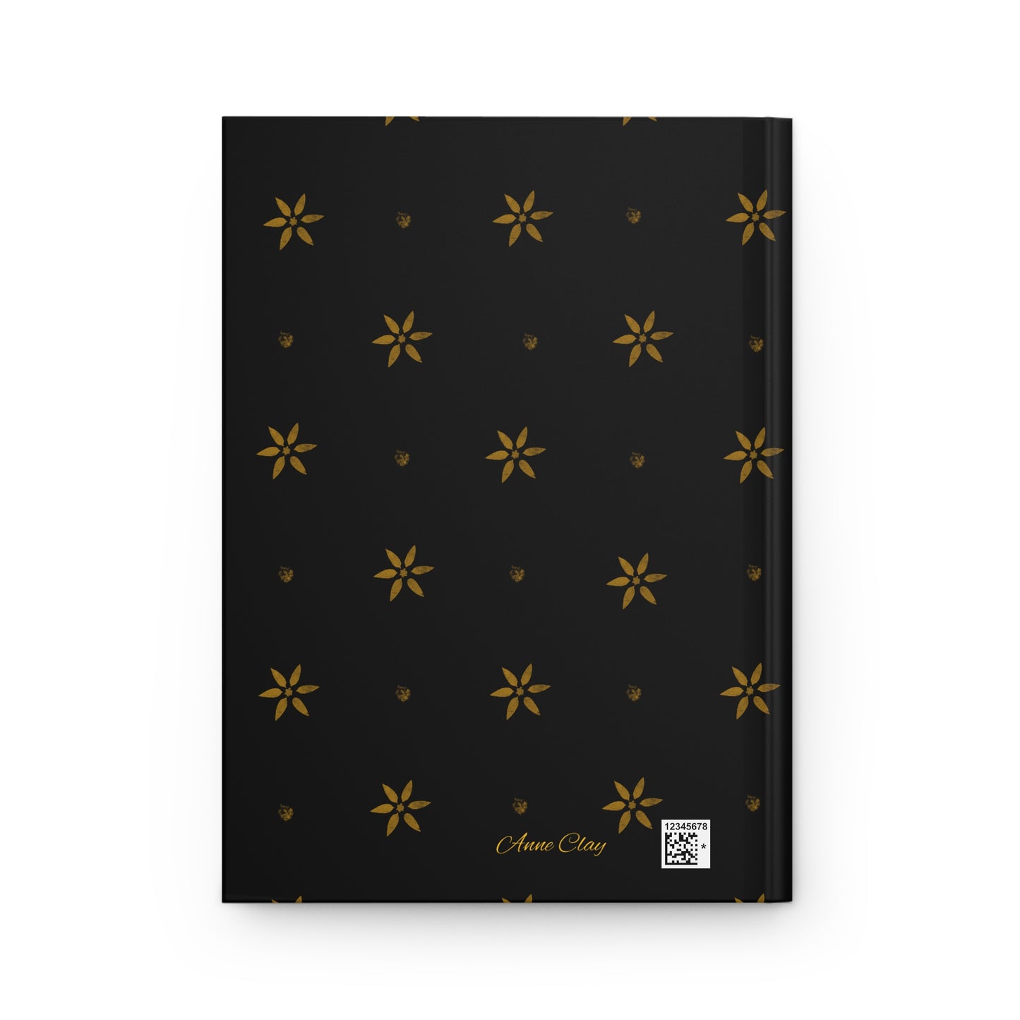 Gritty Stencilled Flower Hardcover Journal Matte