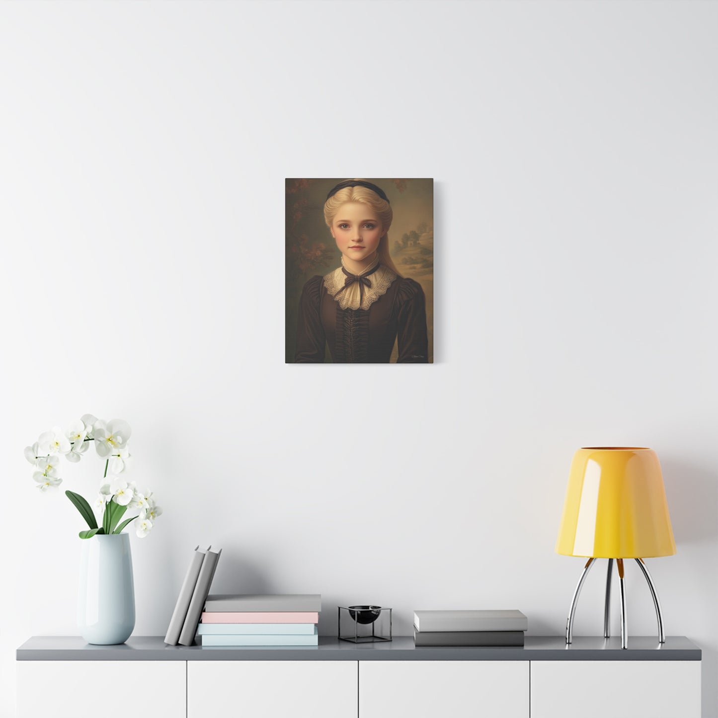 Vintage Portrait Canvas Wall Art, Home Decor, Gift for History Lovers, Romantic Wall Decor, Unique Gift Idea