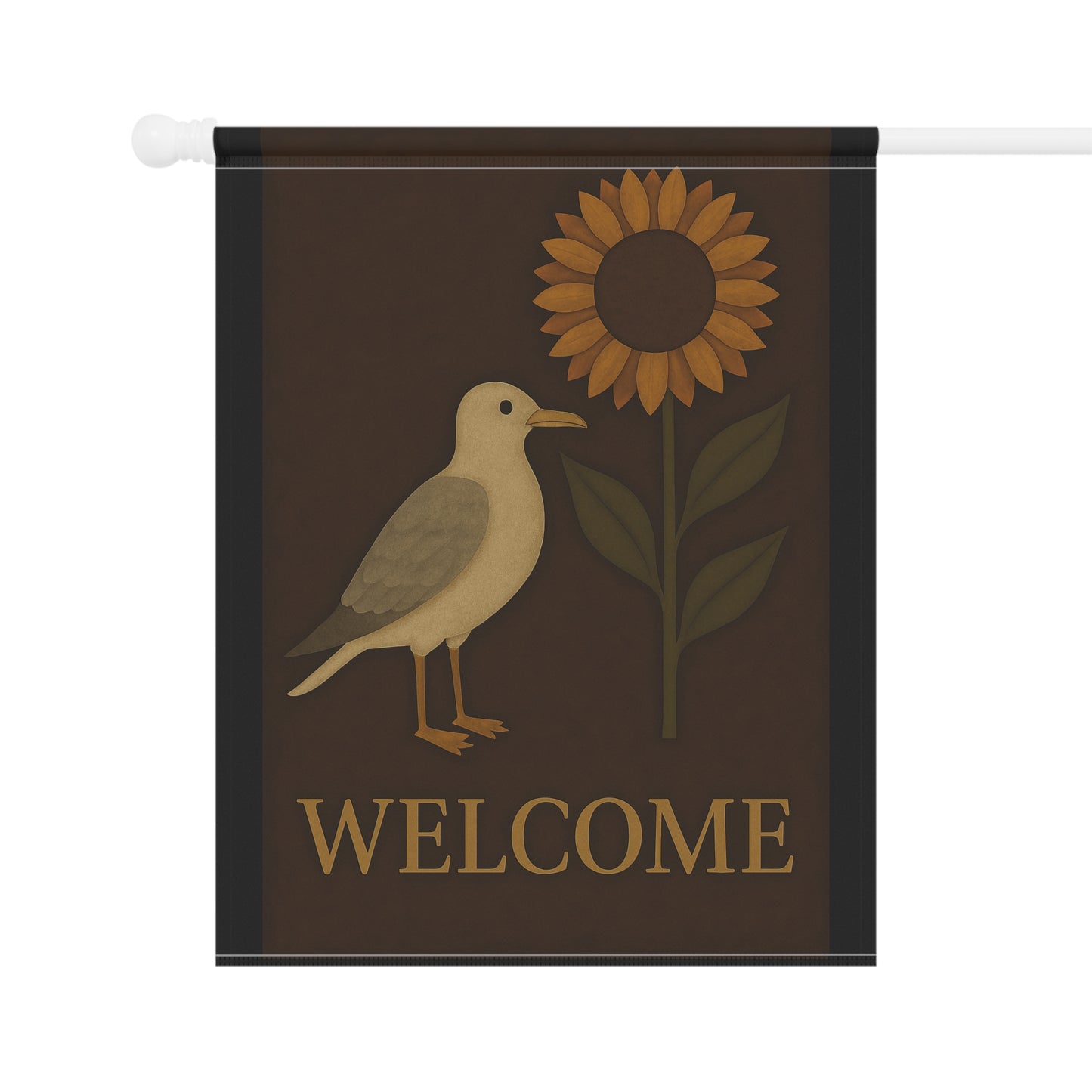 Welcome Garden & House Banner, Decorative Yard Sign, Outdoor Decor, Spring & Summer Decoration, Bird & Sunflower Theme
