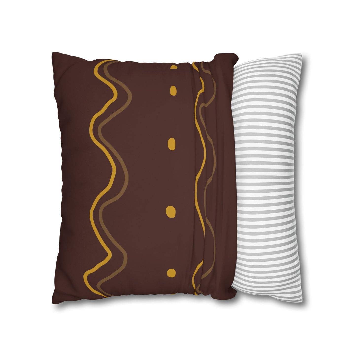 Redware Squiggles Square Poly Canvas Pillowcase