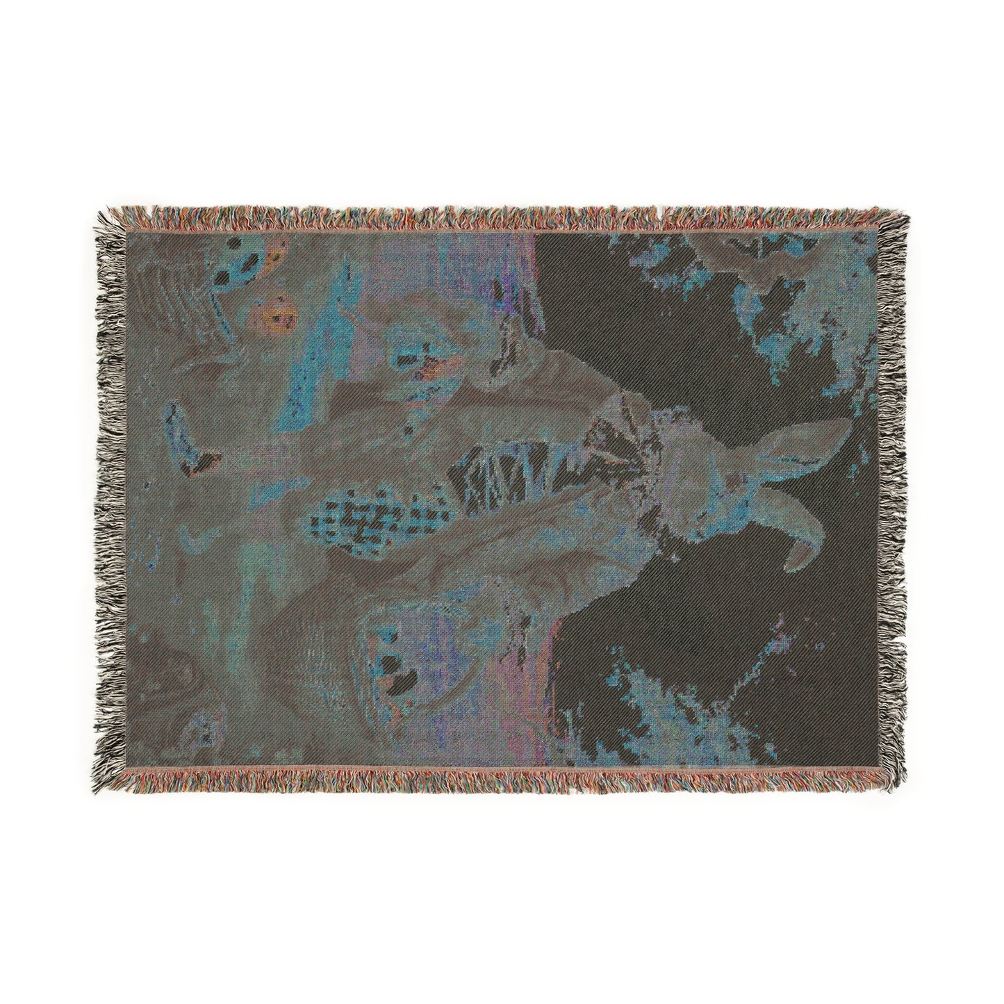 Easter-Themed Woven Blanket - Cozy Vintage Bunny Design