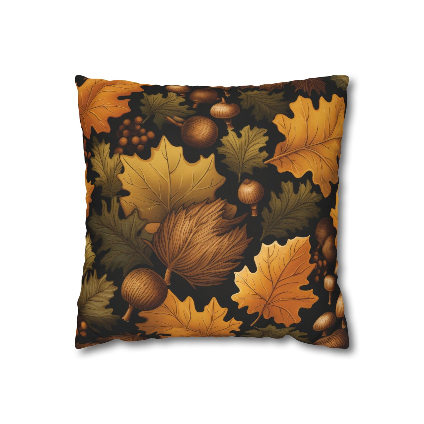 Fall Foliage Square Poly Canvas Pillowcase