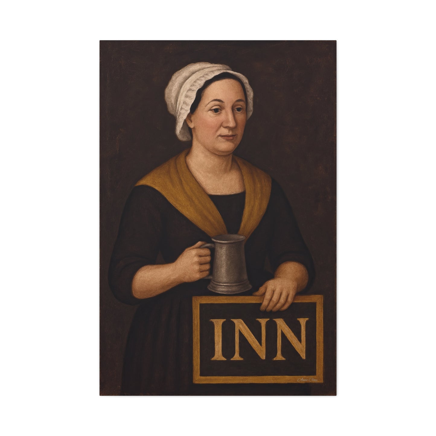 Innkeeper Canvas Art, Vintage Wall Decor, Home Pub Sign, Historical Artwork, Tavern Decor, Gift for Pub Lovers