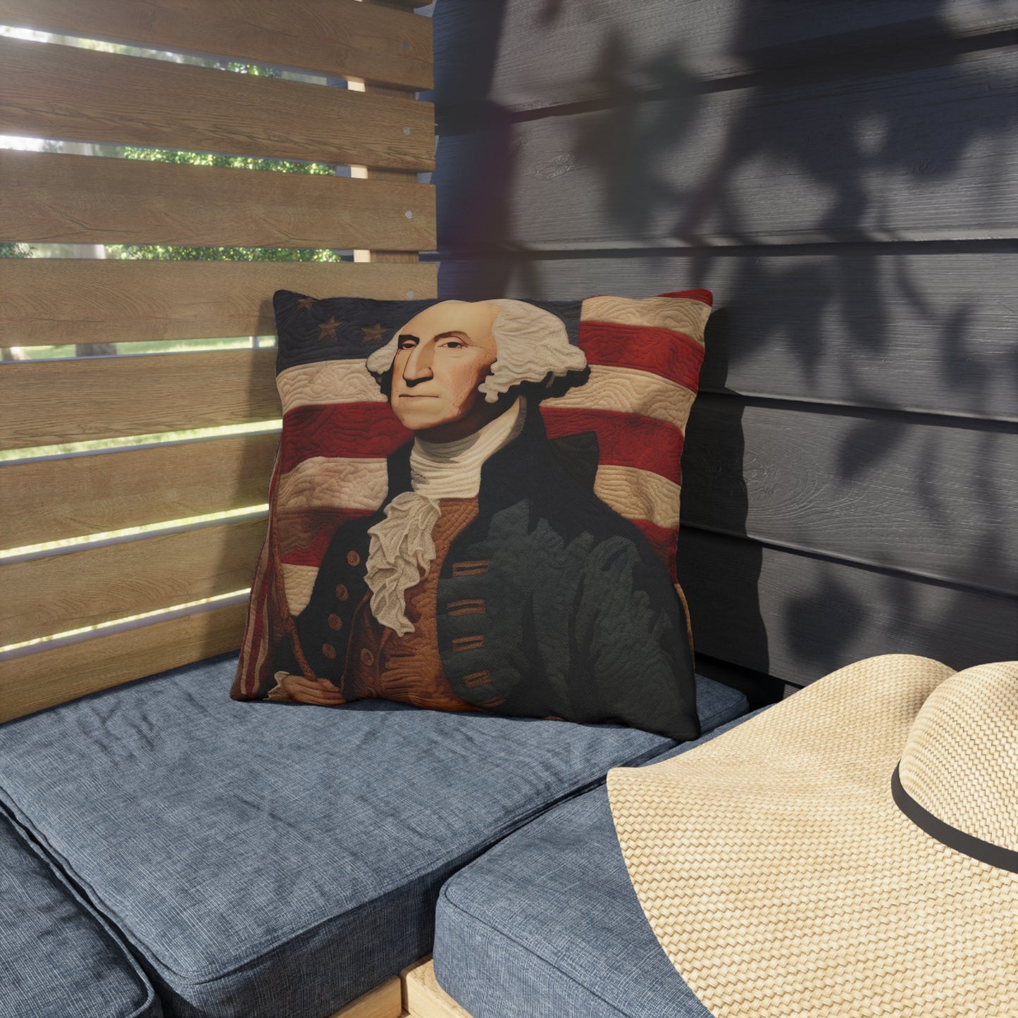 Needle Stitch George Outdoor Pillows