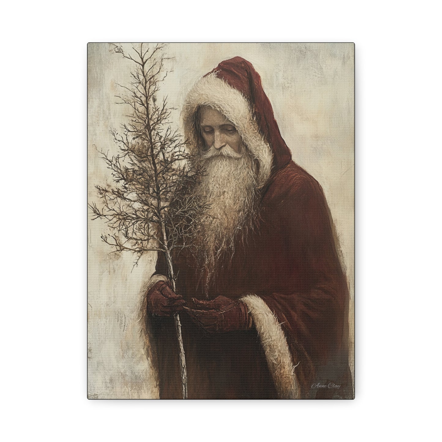 WS Humble Santa Matte Canvas, Stretched, 1.25"