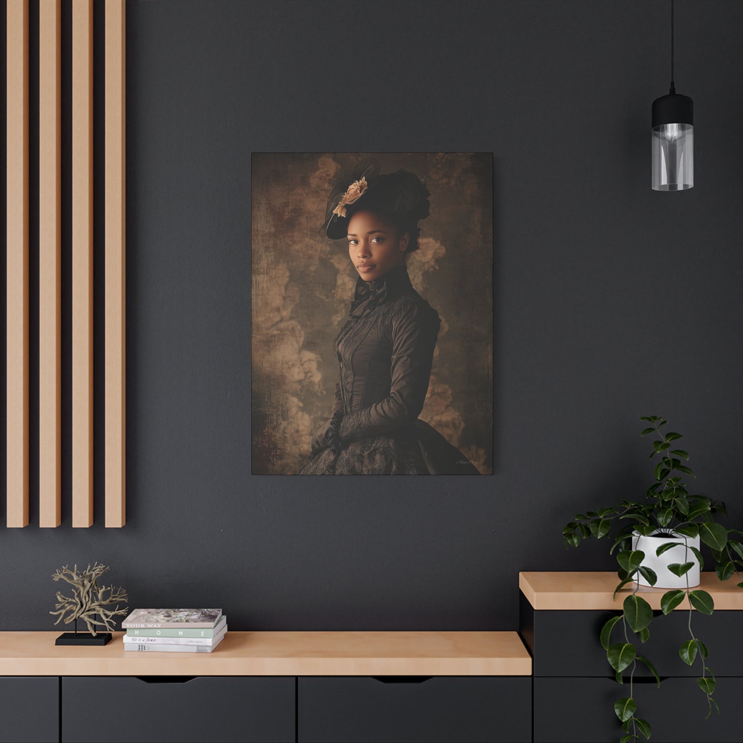 Virtue Elegant Vintage Canvas Art Print - Timeless Portrait Decor