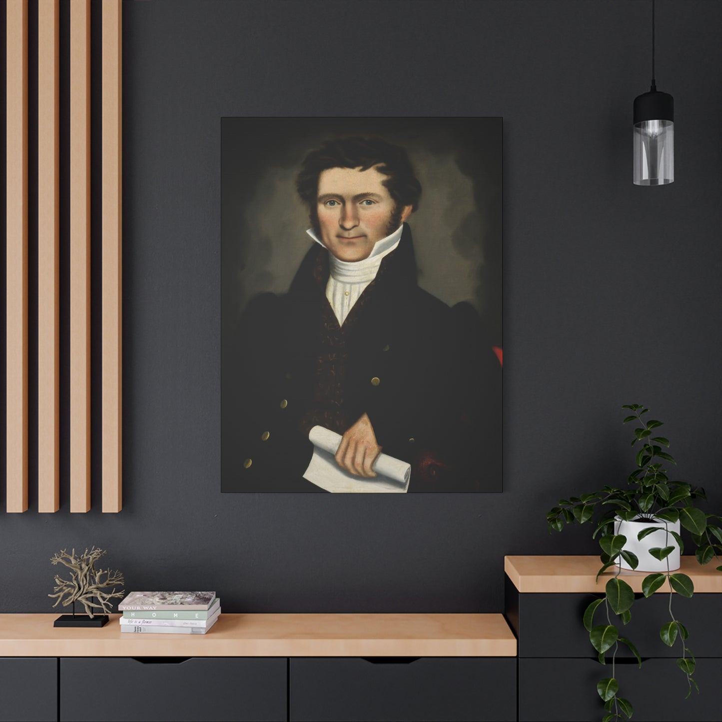 Gentleman of Squire Williams House Historic Portrait Canvas Art - Classic Wall Decor
