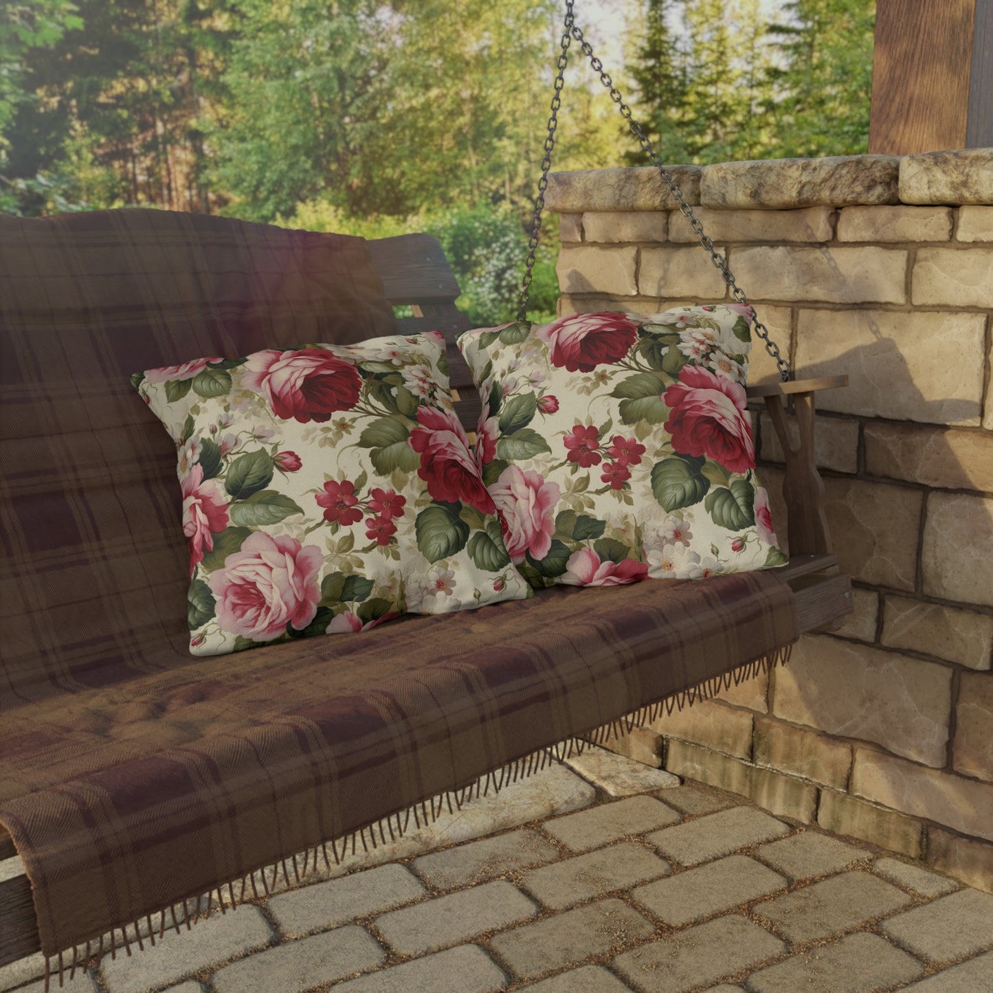Classic Roses Outdoor Pillows