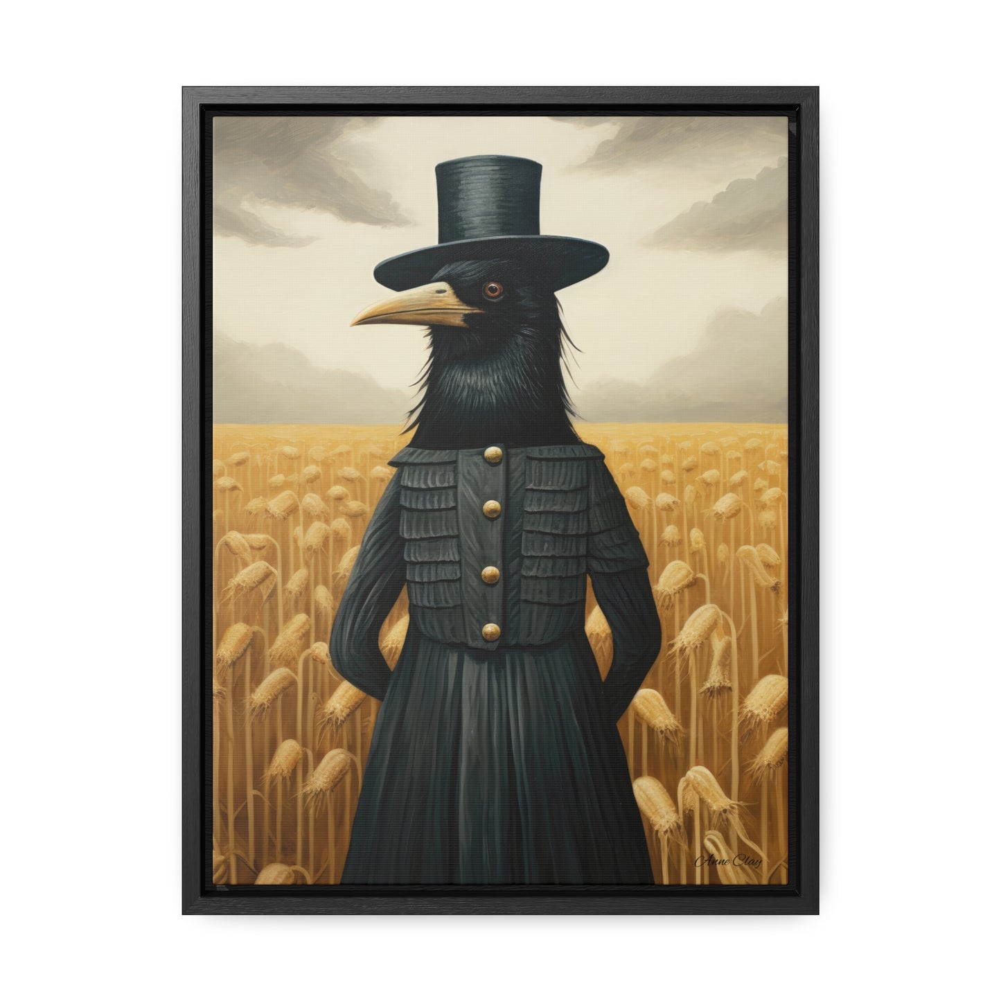 Framed Proper Crow Gallery Canvas Wraps, Vertical Frame