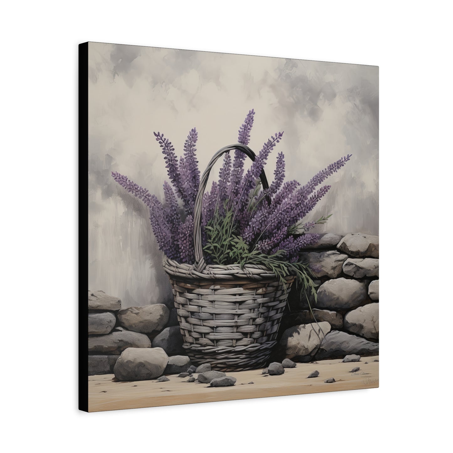 Lavender Stones Matte Canvas, Stretched, 1.25"
