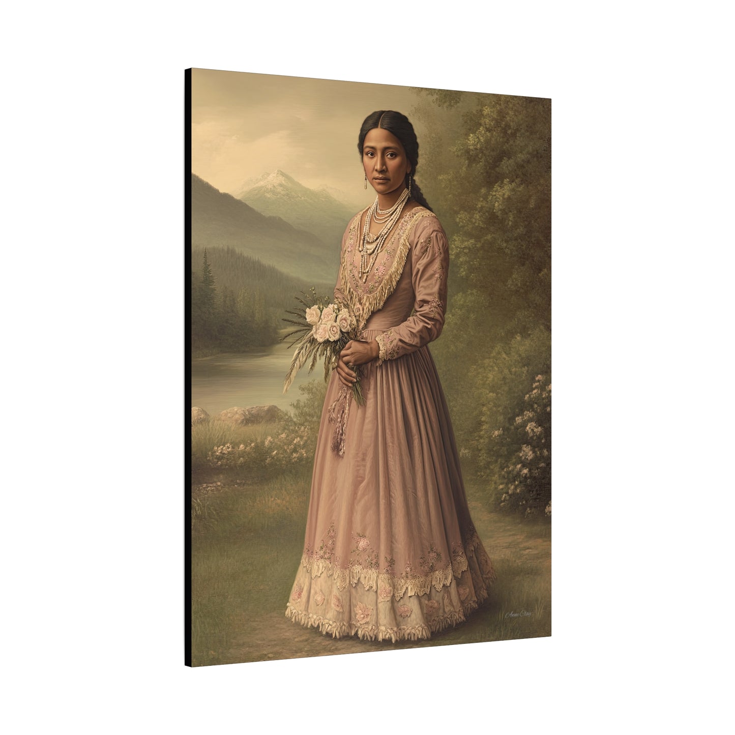 Artistic Stretched Canvas Print: Vintage Portrait, Home Decor, Wall Art, Gift for Art Lovers, Boho Decoration, Unique Gift