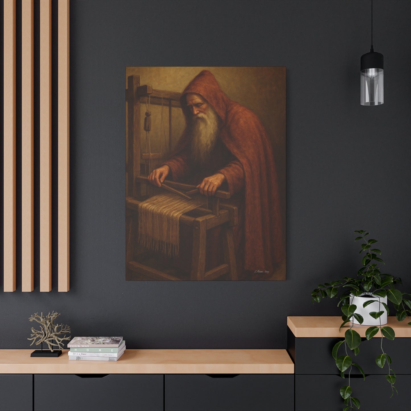 Artistic Matte Canvas Wall Art - Weaver's Wisdom Old World Santa