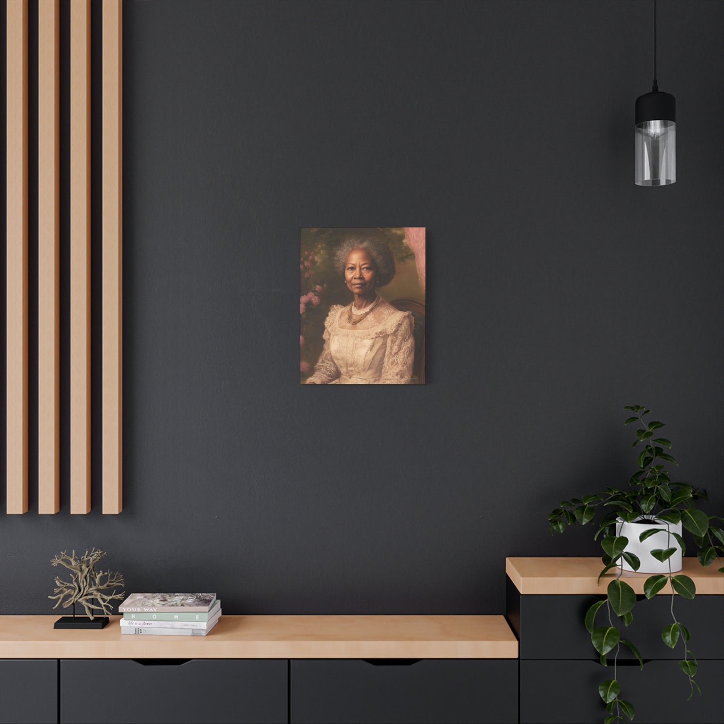 Elegant Canvas Wall Art, Vintage Portrait, Home Decor, Gift for Art Lovers, Bohemian Style, Heritage Art