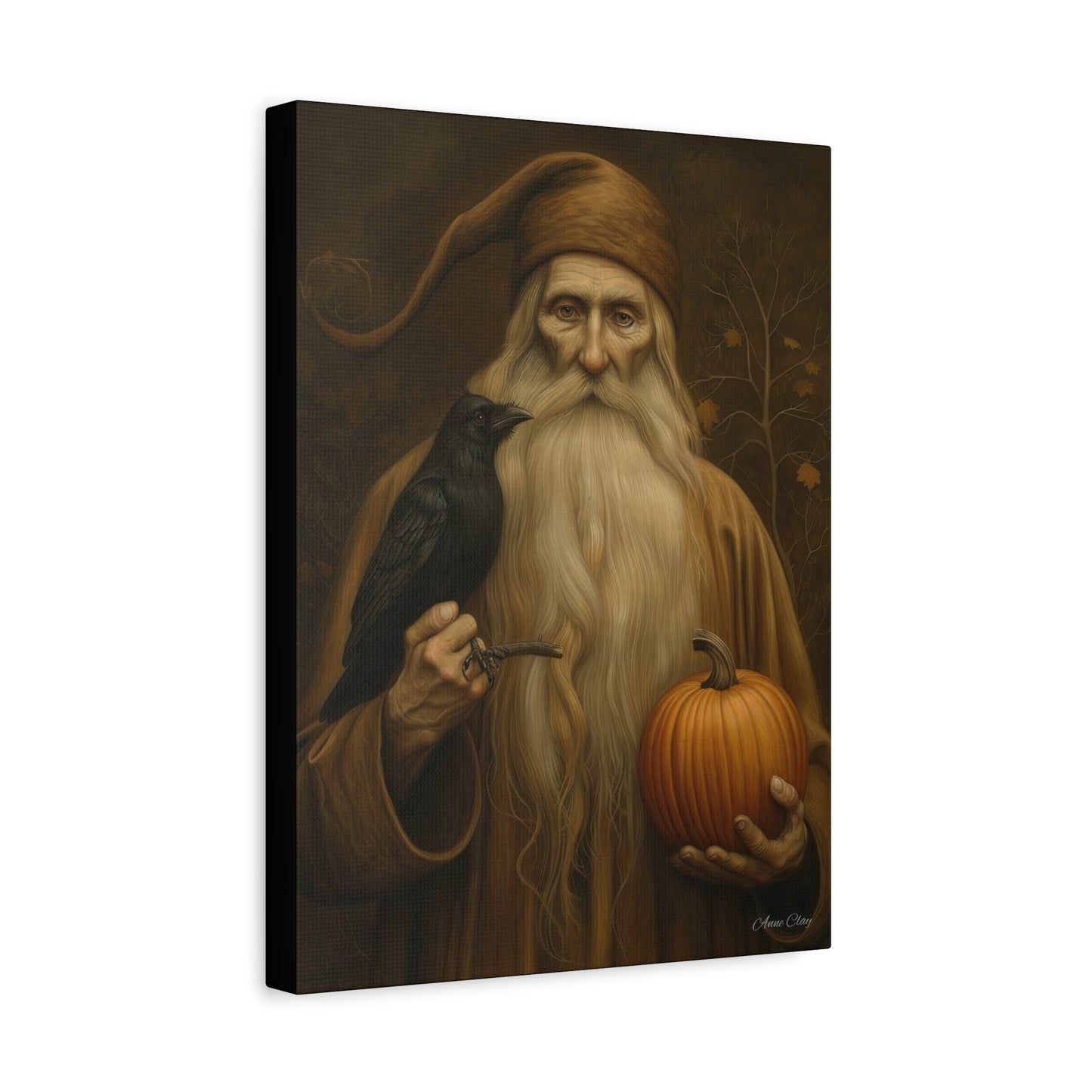 Mystical Harvest Canvas Art, Autumn Decor, Halloween Wall Art, Rustic Home Decoration, Gift for Nature Lovers